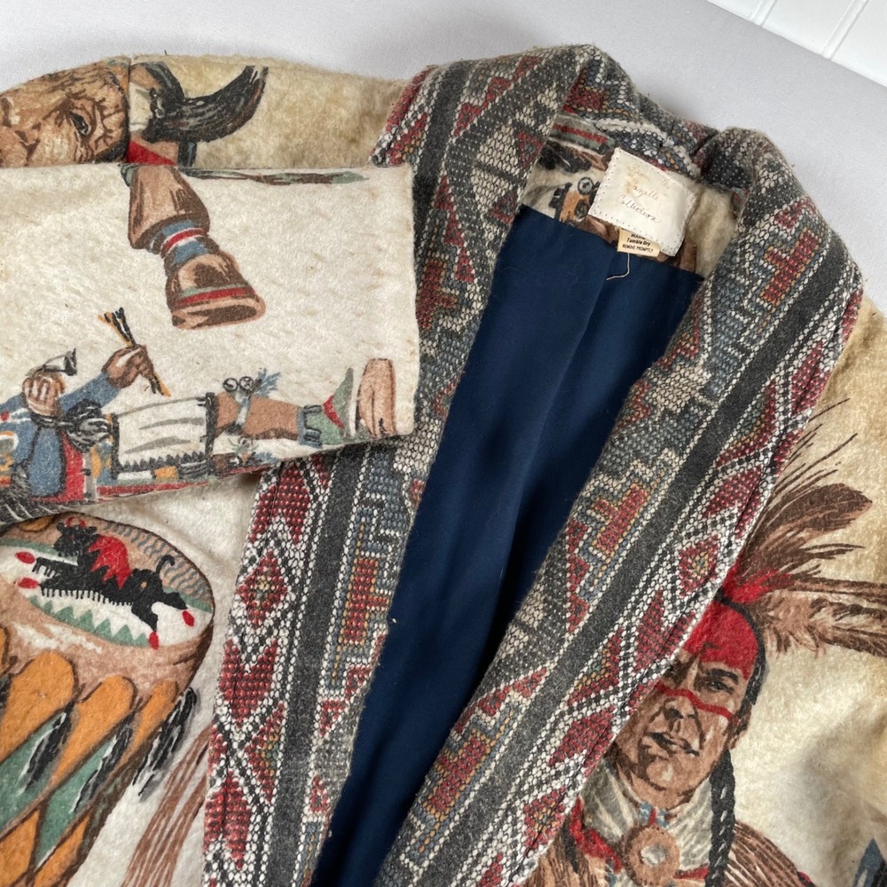 VTG Gazelle Collection‎ Southwest Native American Indian Tapestry Jacket Western